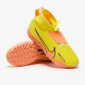 Chuteira Nike Kids Air Zoom Mercurial Superfly IX Academy TF - Amarelas Strike/Sunset Glow/Volt Ice